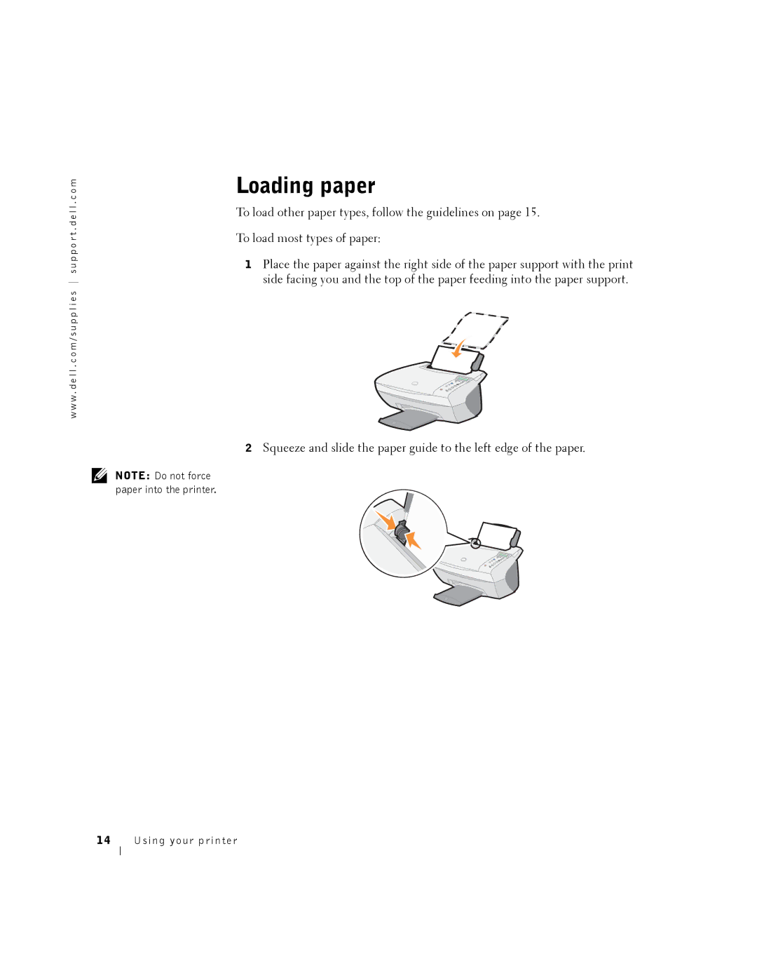 Dell A940 manual Loading paper 