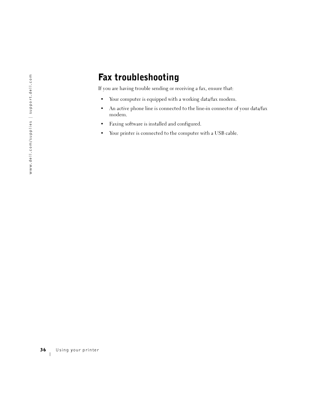 Dell A940 manual Fax troubleshooting 