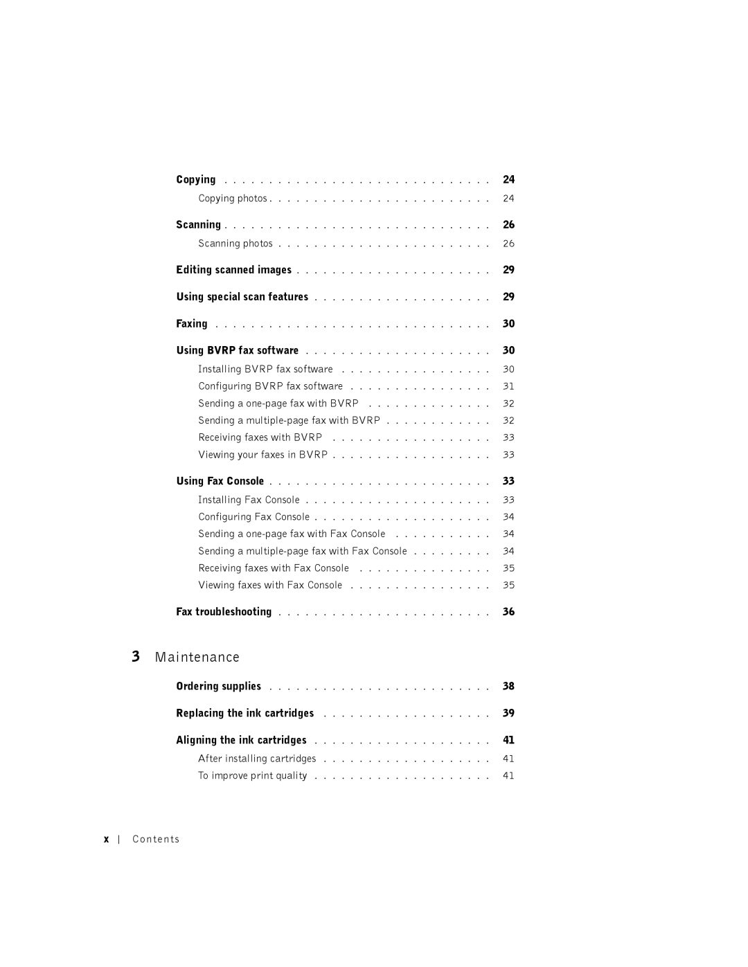 Dell A940 owner manual Maintenance 