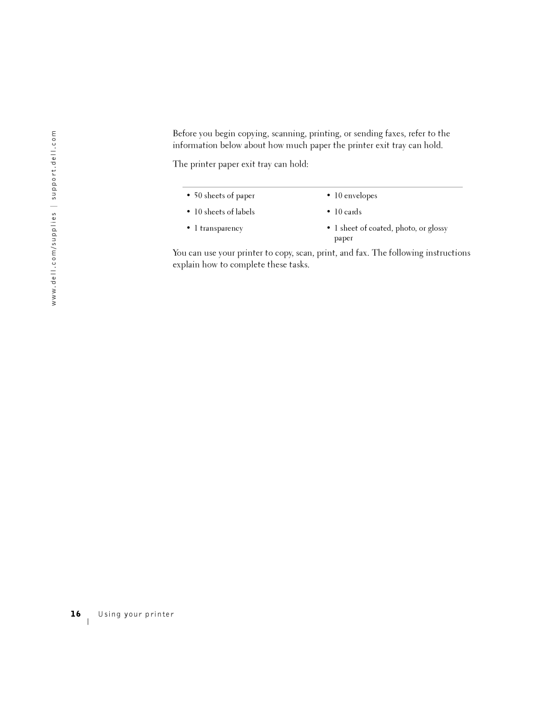 Dell A940 owner manual Using your printer 