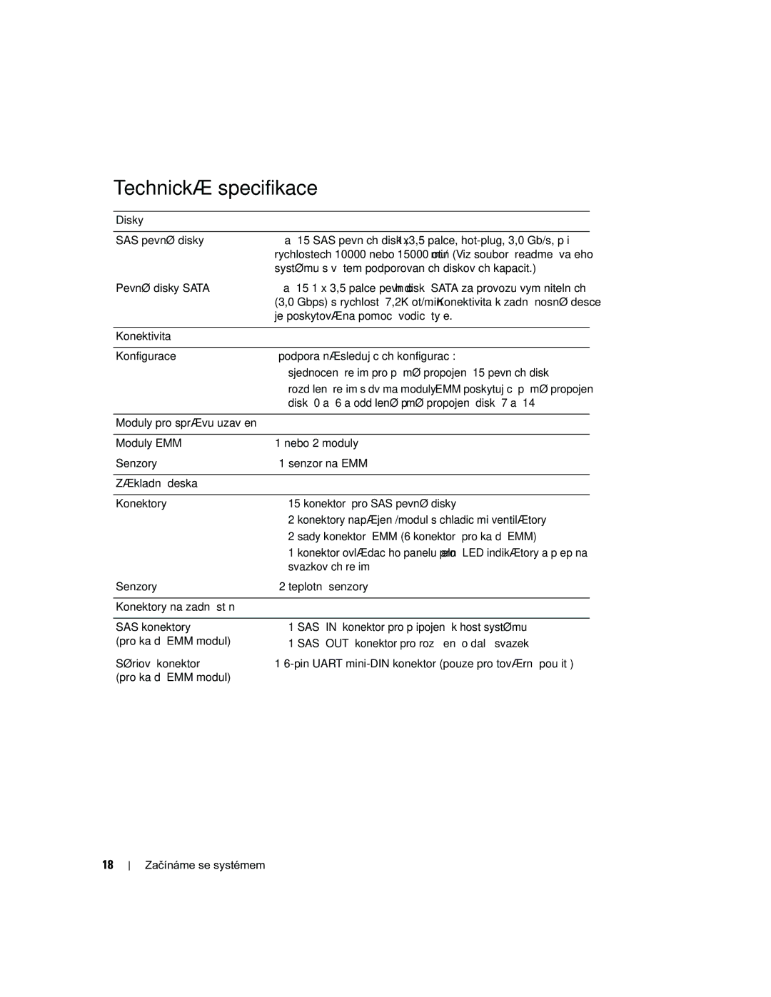 Dell AMP01, FK446 manual Technická specifikace 