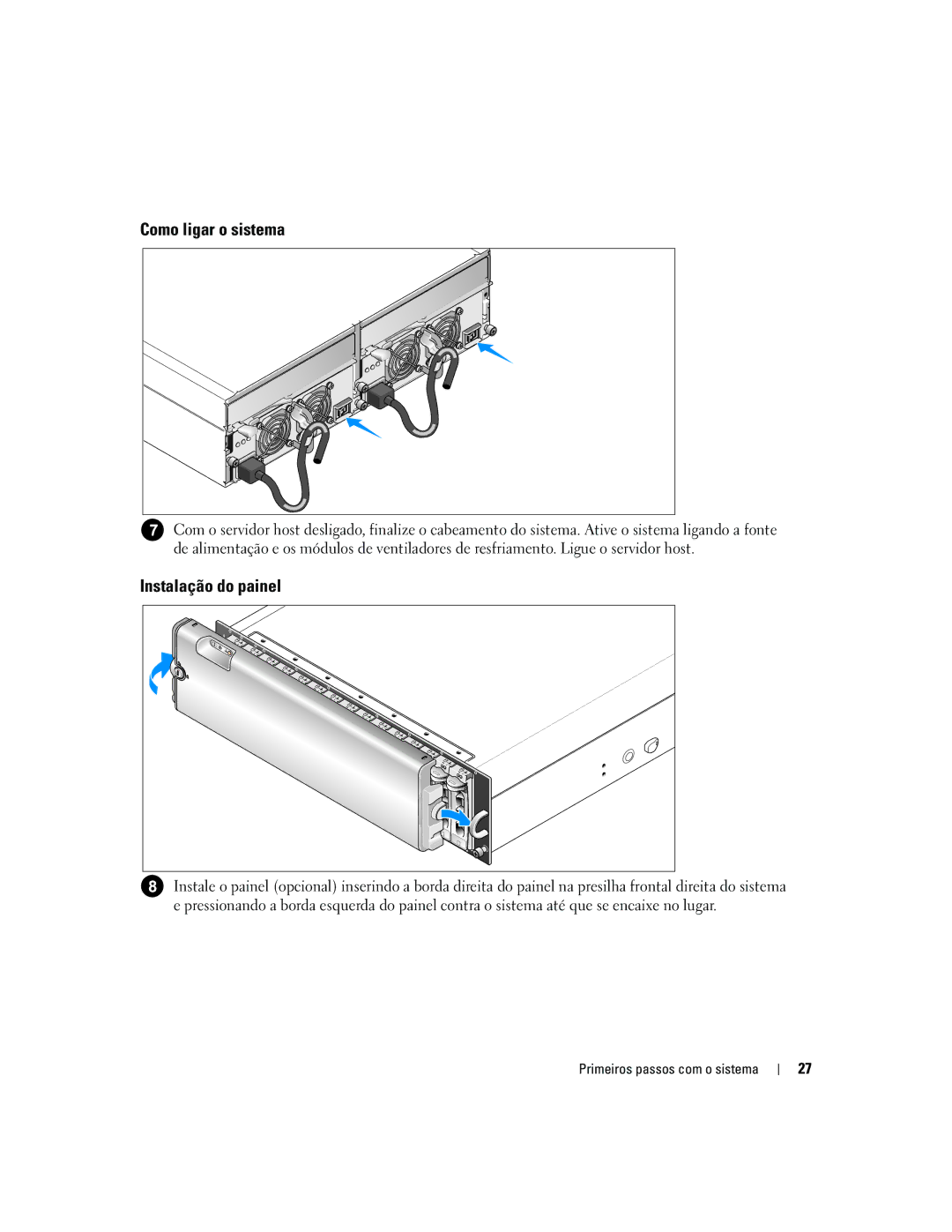 Dell AMP01 manual Como ligar o sistema, Instalação do painel 