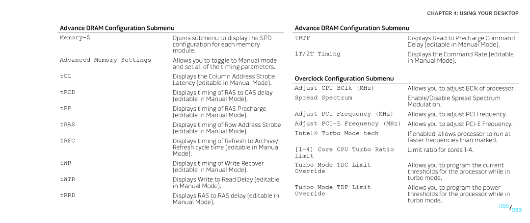 Dell Area-51 ALX manual Adjust CPU BClk MHz 