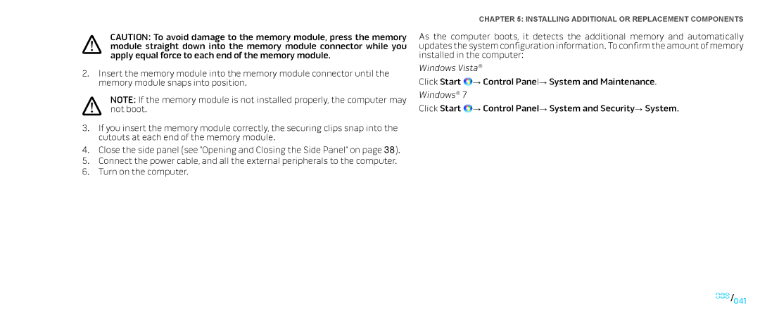 Dell Area-51 ALX manual 041 /041 