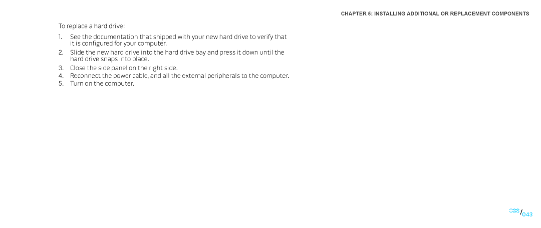 Dell Area-51 ALX manual 043 /043 