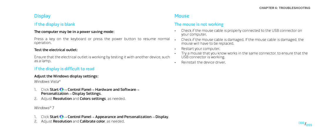 Dell Area-51 ALX manual Display, If the display is blank, If the display is difficult to read, Mouse is not working 