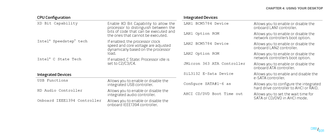 Dell Area-51 ALX manual XD Bit Capability 