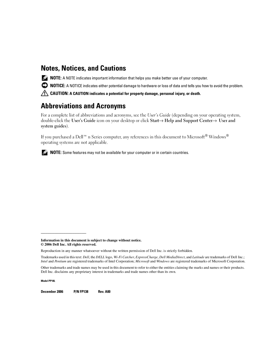 Dell ATG D620 manual Abbreviations and Acronyms 