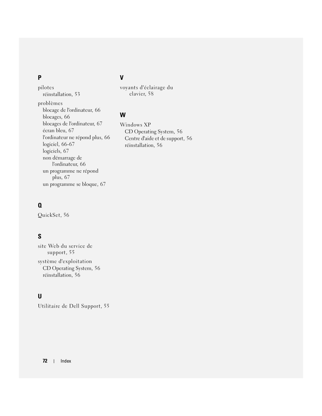 Dell ATG D620 manual Index 