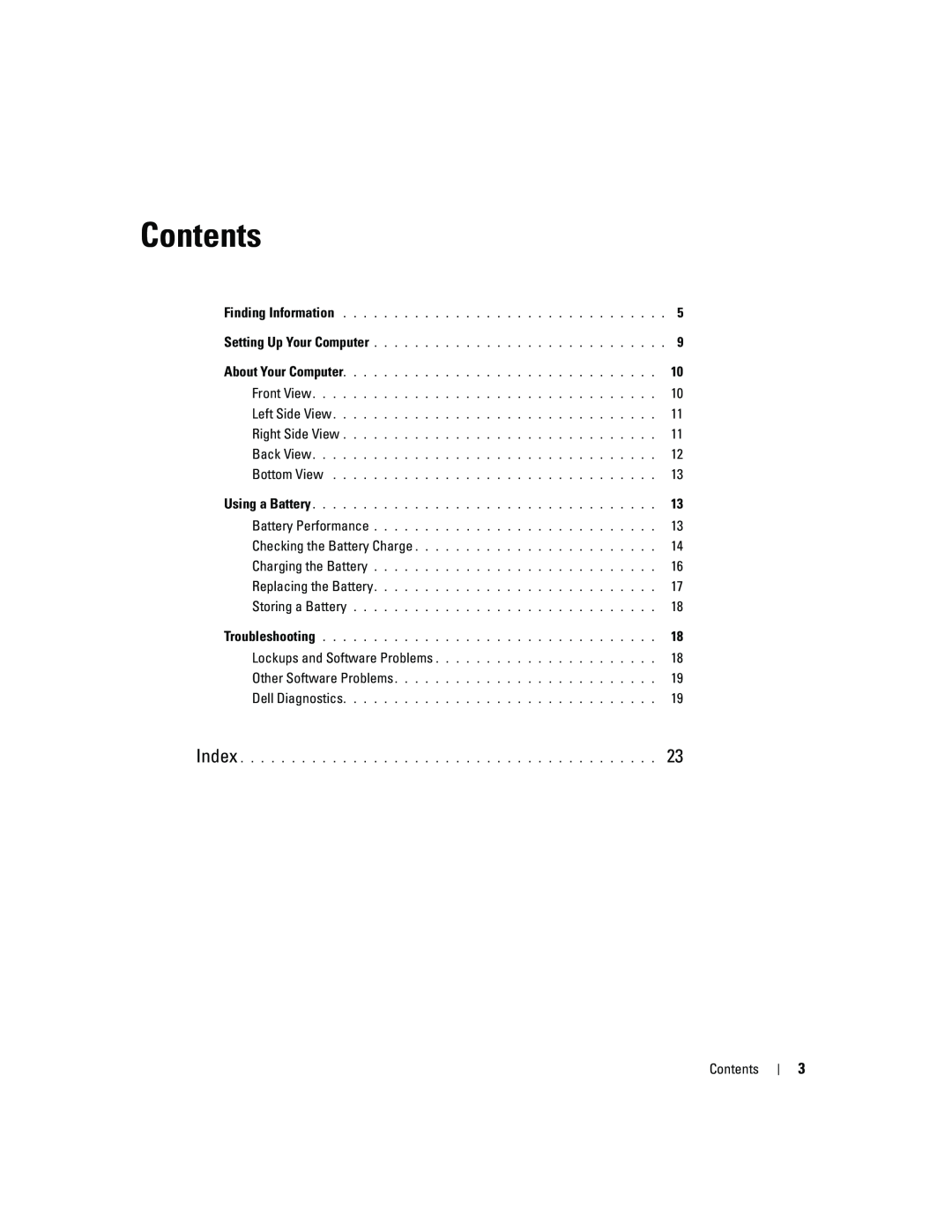 Dell ATG D620 manual Contents 