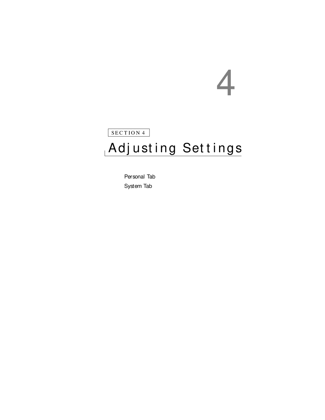 Dell Axim X5 manual Adjusting Settings, Personal Tab System Tab 