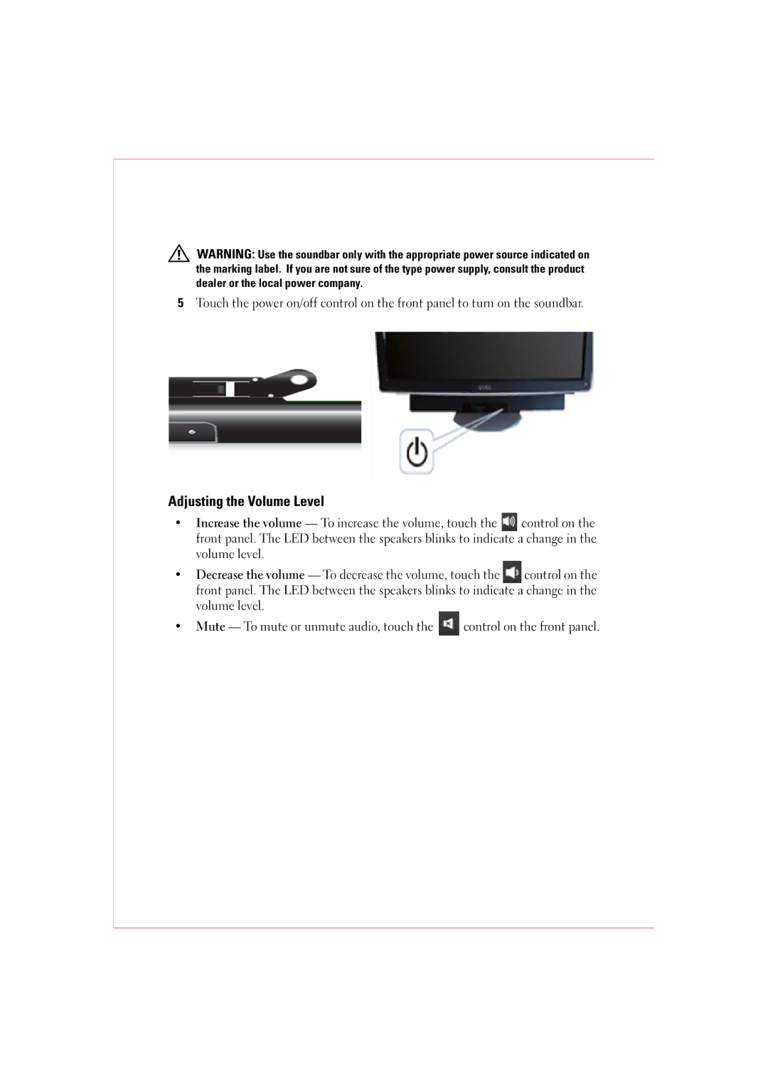 Dell AY511 manual Adjusting the Volume Level 