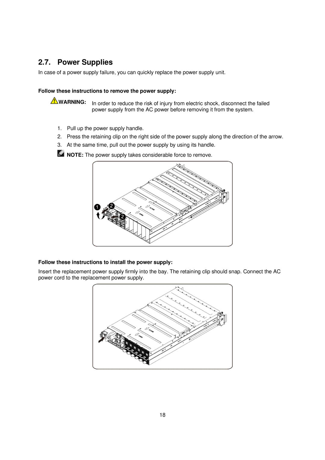 Dell B02S, C410x manual Power Supplies, Follow these instructions to remove the power supply 