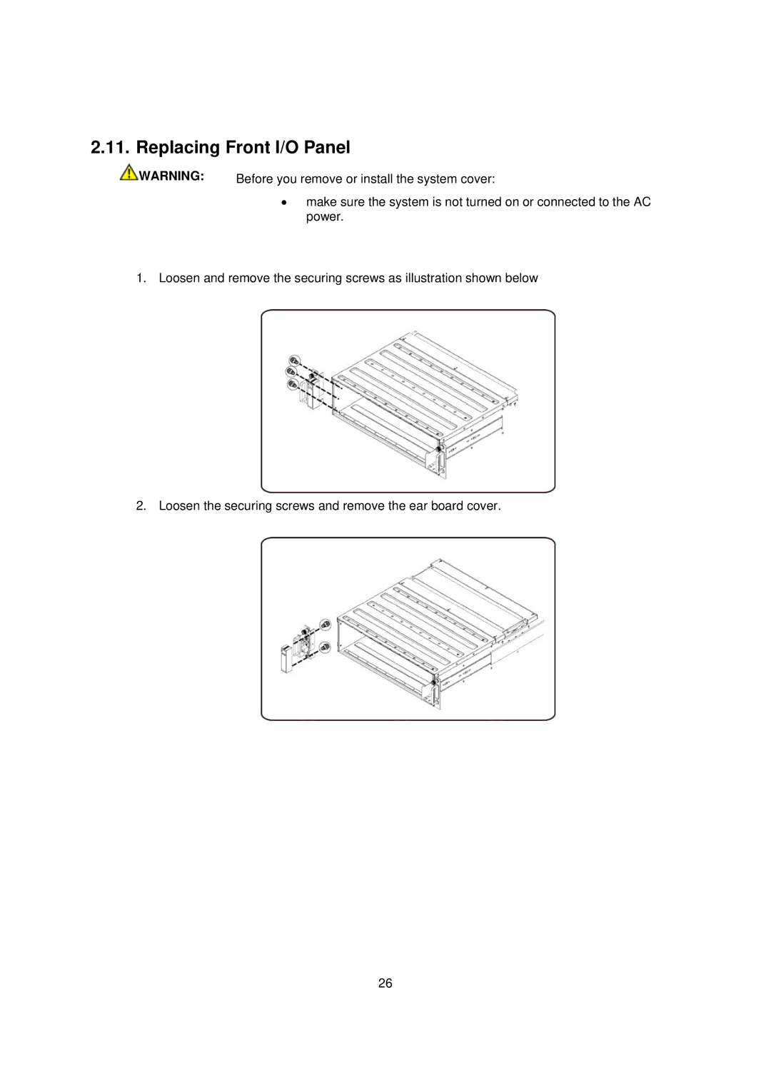 Dell B02S, C410x manual Replacing Front I/O Panel, Before you remove or install the system cover 