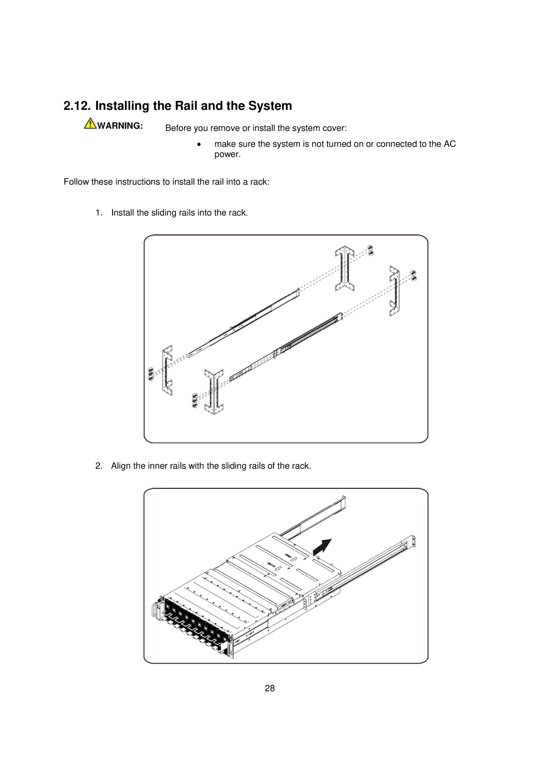 Dell B02S, C410x manual Installing the Rail and the System 