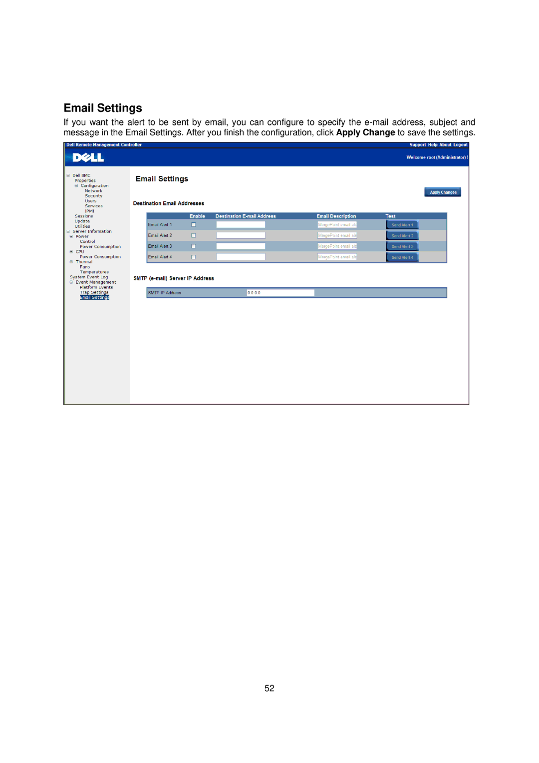 Dell B02S, C410x manual Email Settings 