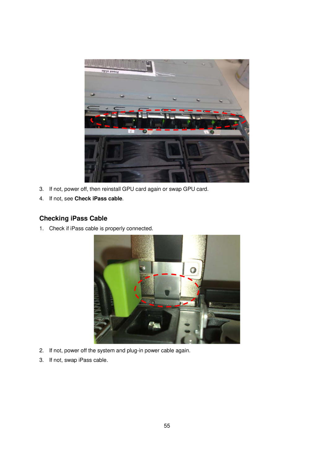 Dell C410x, B02S manual Checking iPass Cable, If not, see Check iPass cable 