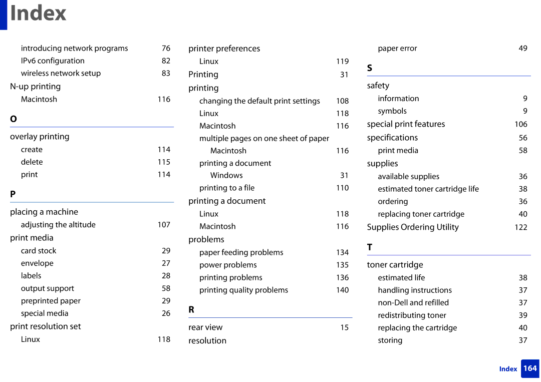 Dell B1160W manual Printer preferences 