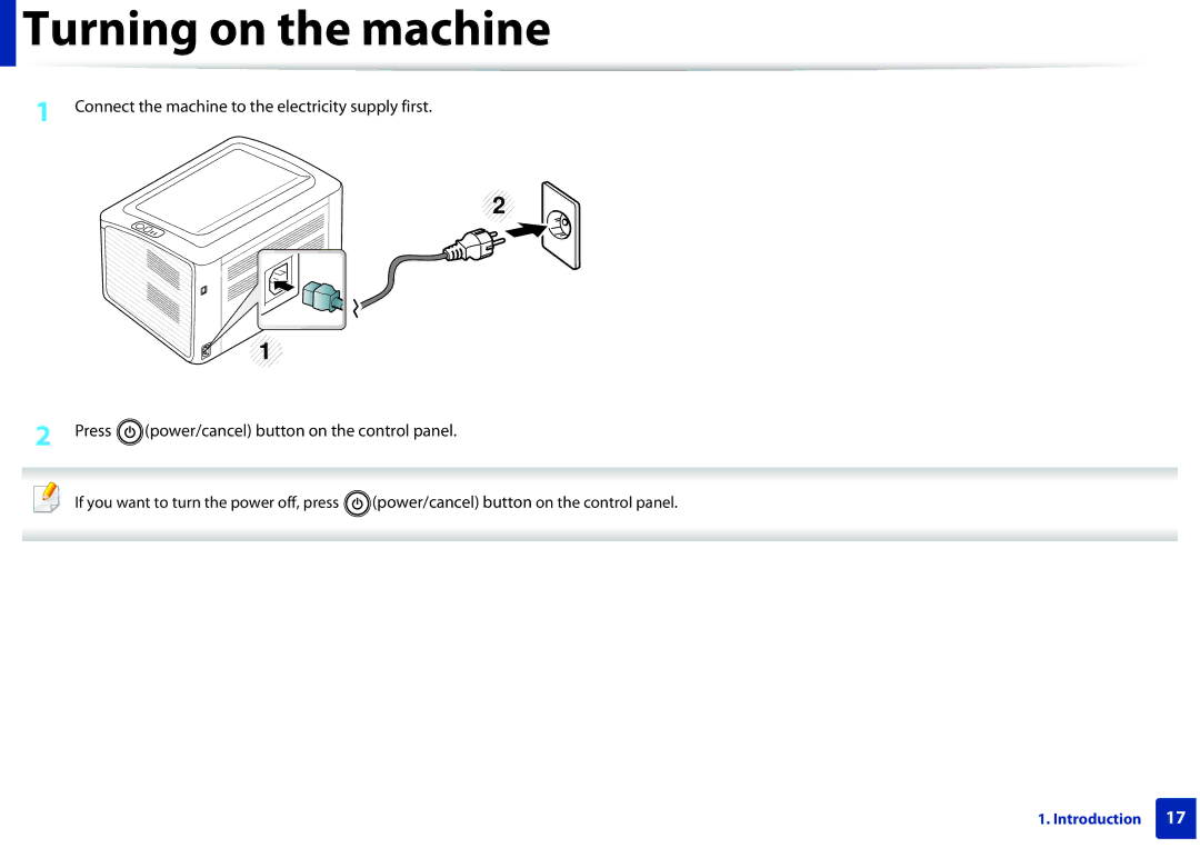 Dell B1160W manual Turning on the machine 