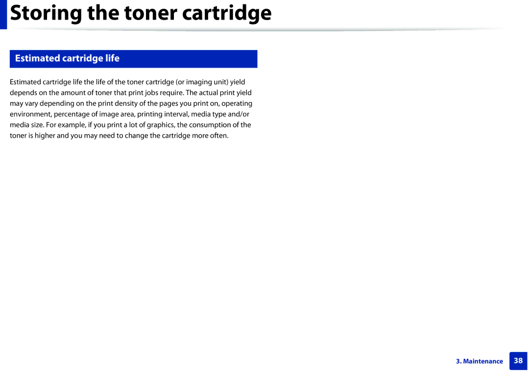 Dell B1160W manual Estimated cartridge life 