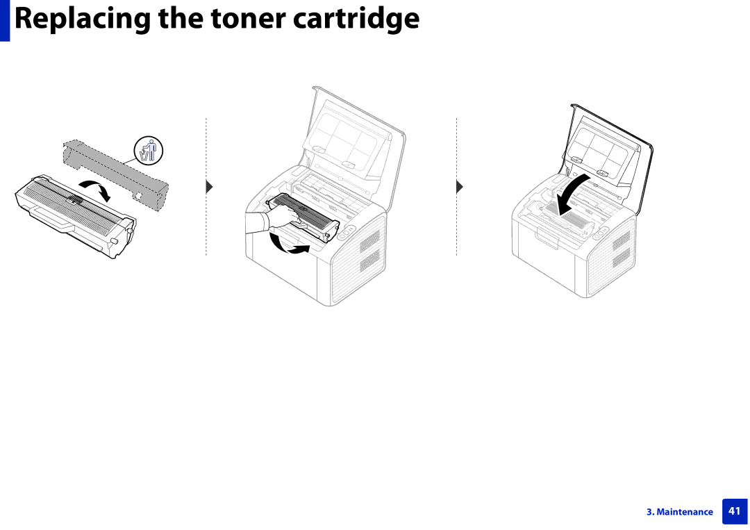 Dell B1160W manual Replacing the toner cartridge 