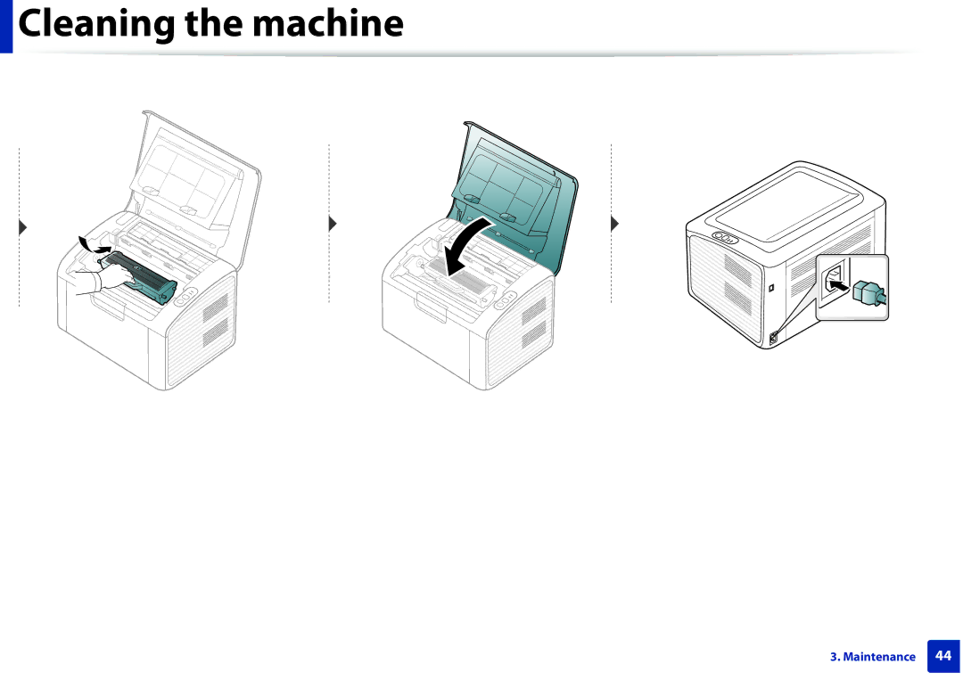 Dell B1160W manual Cleaning the machine 