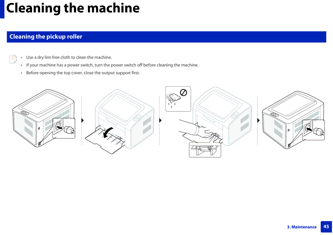 Dell B1160W manual Cleaning the pickup roller 