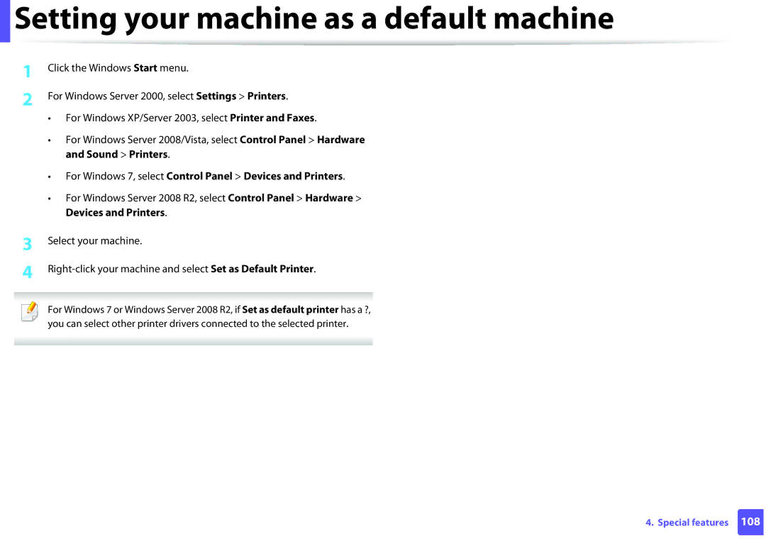 Dell B1260DN manual Setting your machine as a default machine 