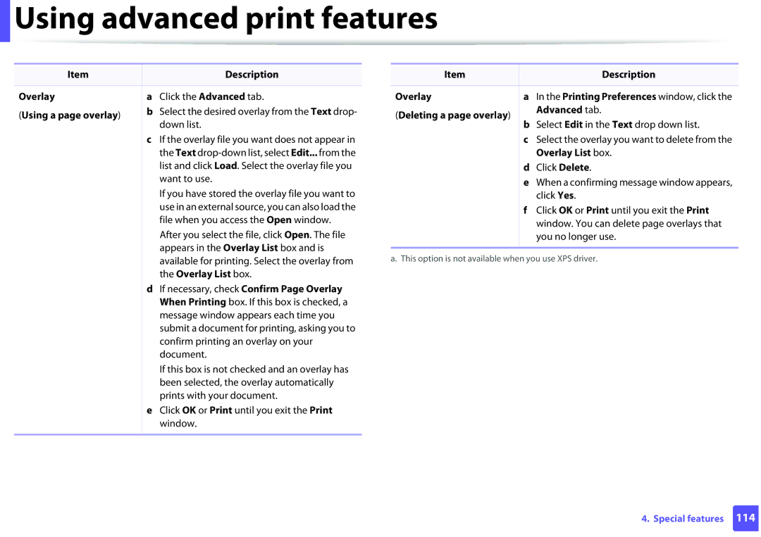 Dell B1260DN manual Using a page overlay, Overlay List box, Click Yes 