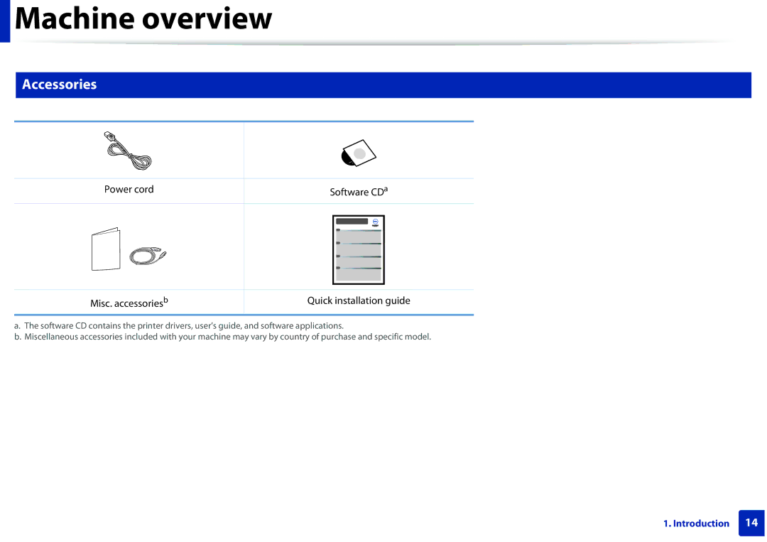 Dell B1260DN manual Machine overview, Accessories 