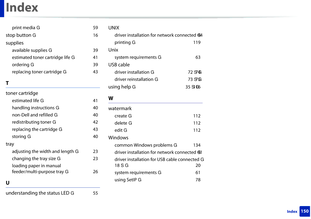 Dell B1260DN manual Unix 