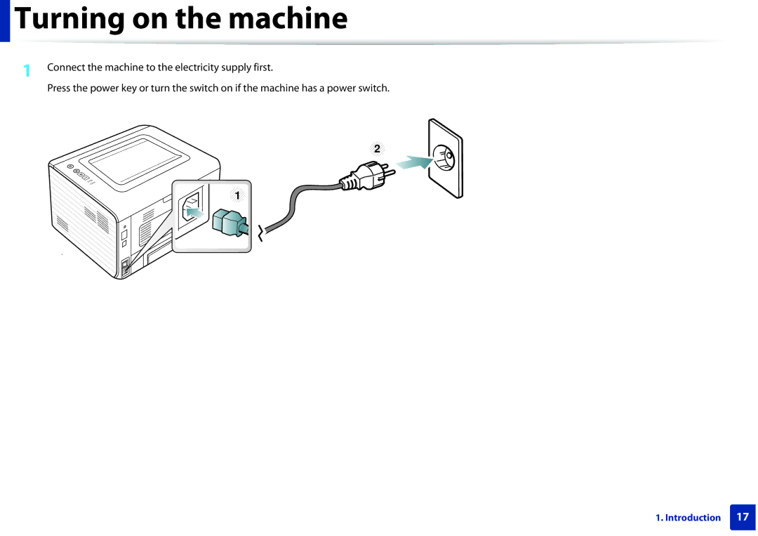 Dell B1260DN manual Turning on the machine 