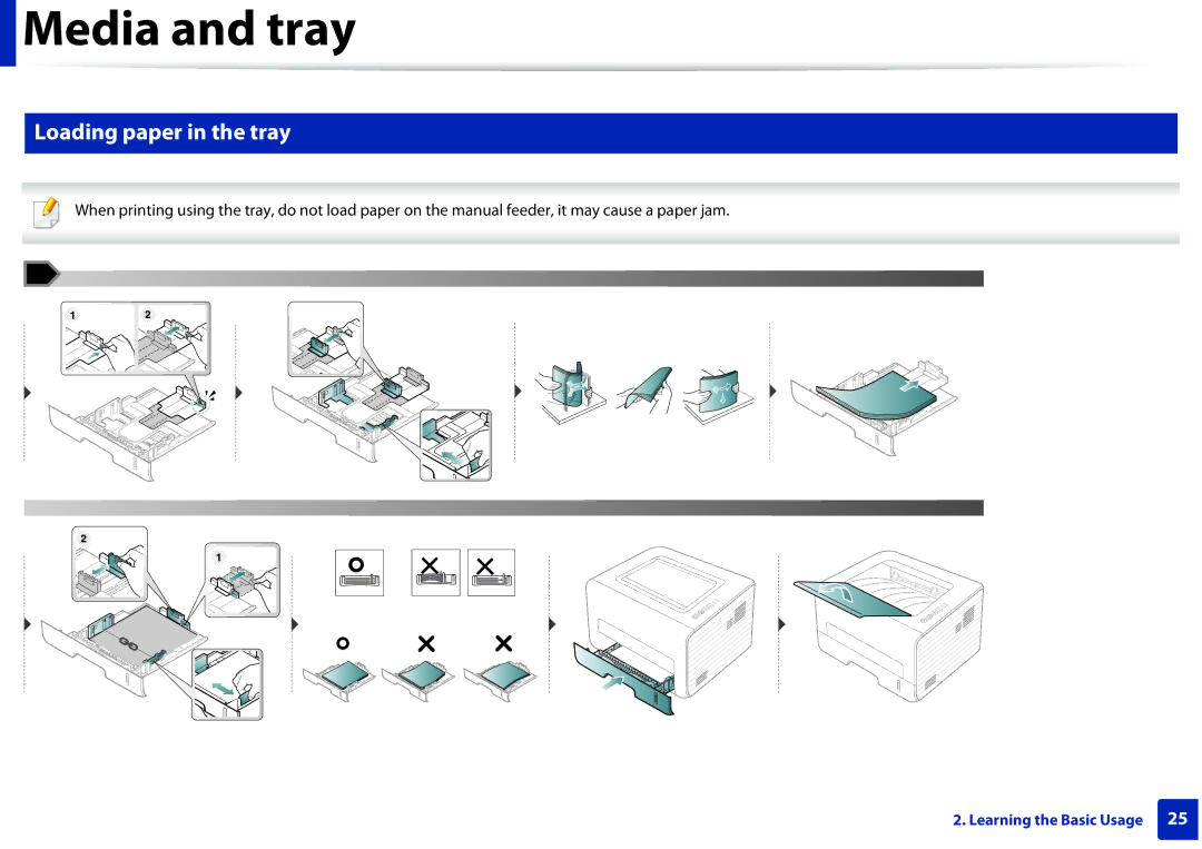 Dell B1260DN manual Loading paper in the tray 