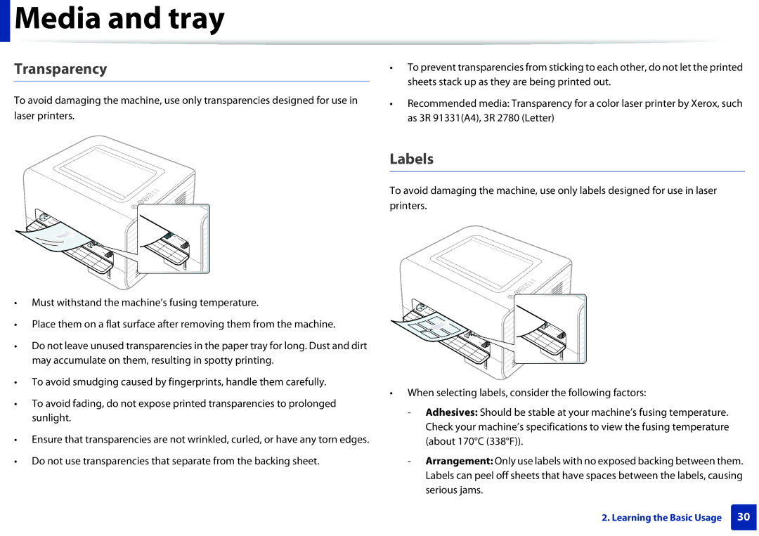 Dell B1260DN manual Transparency, Labels 