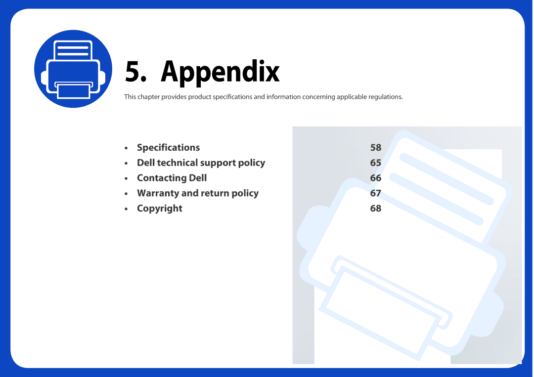 Dell B1260DN manual Appendix 