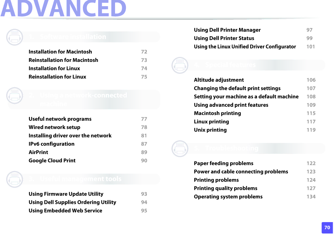 Dell B1260DN manual Advanced 