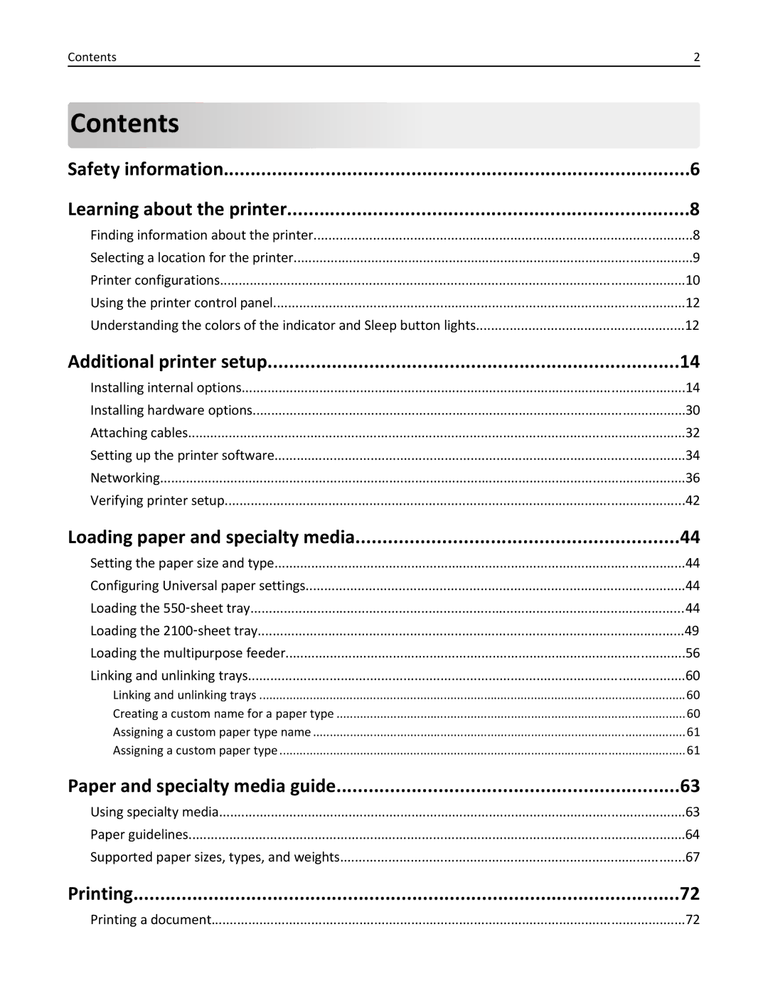 Dell B5460DN manual Contents 