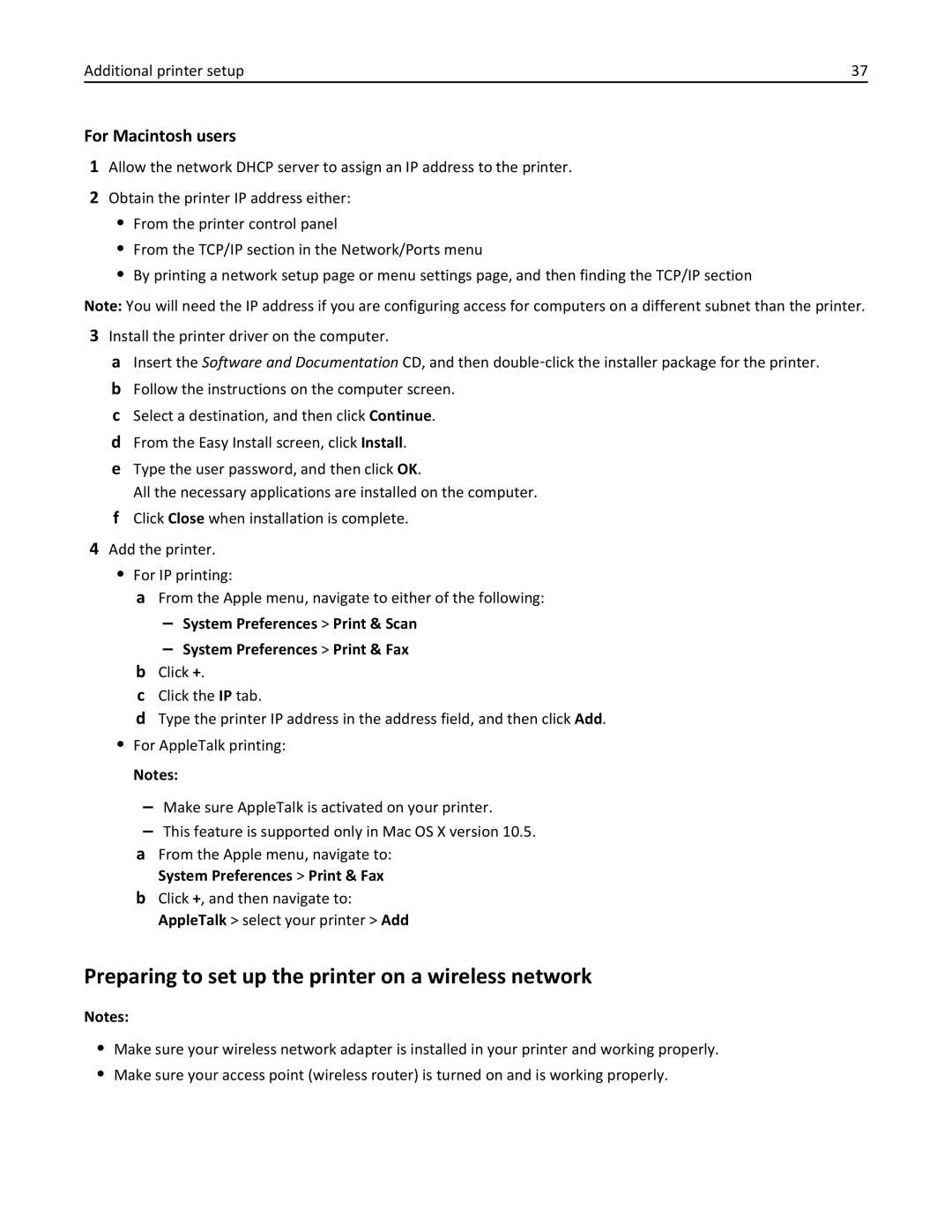 Dell B5460DN manual Preparing to set up the printer on a wireless network 