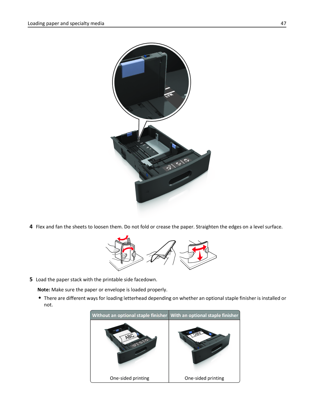 Dell B5460DN manual One ‑sided printing 