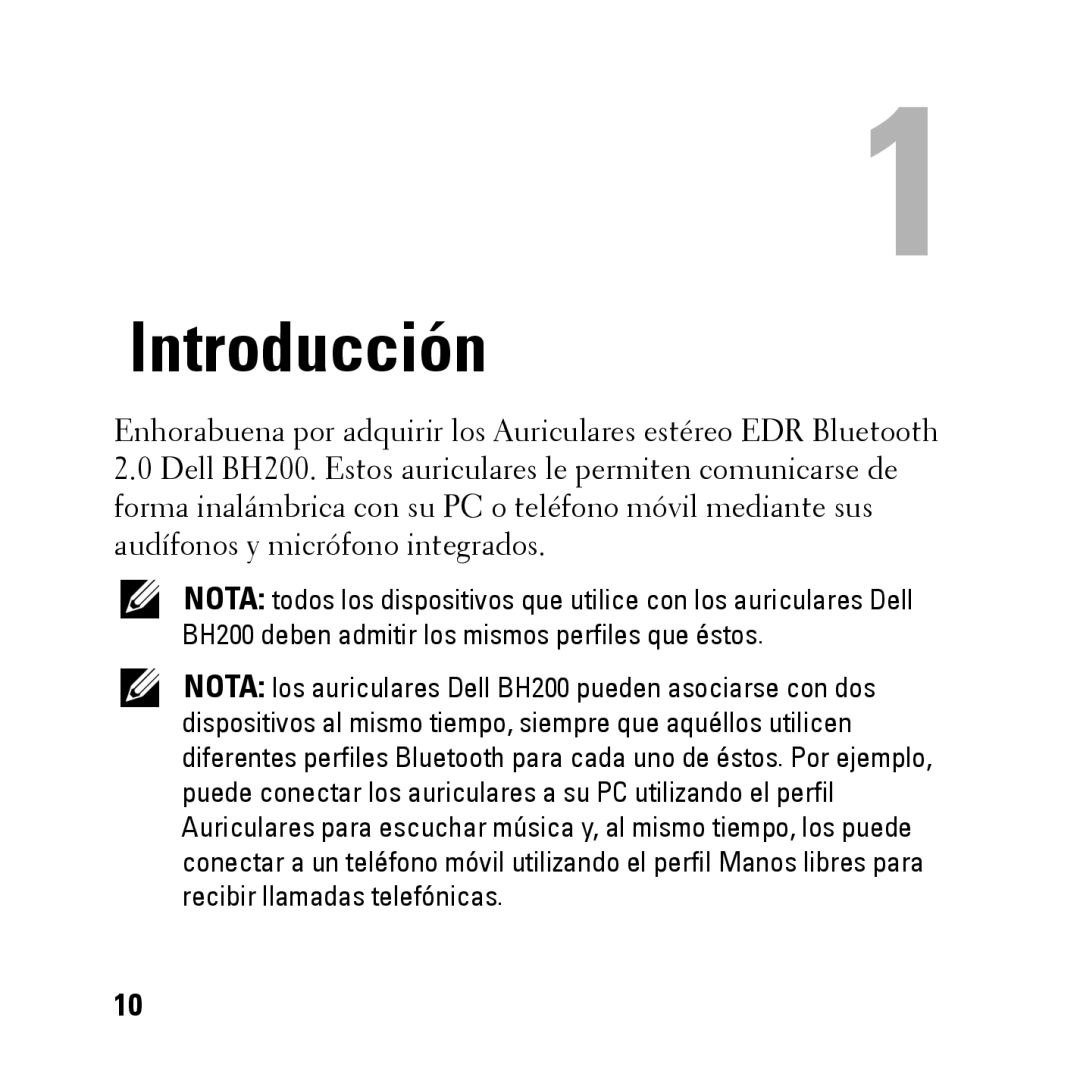 Dell BH200 owner manual Introducción 