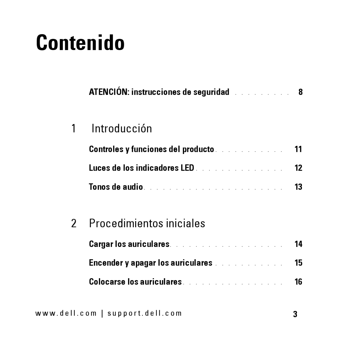 Dell BH200 owner manual Contenido 