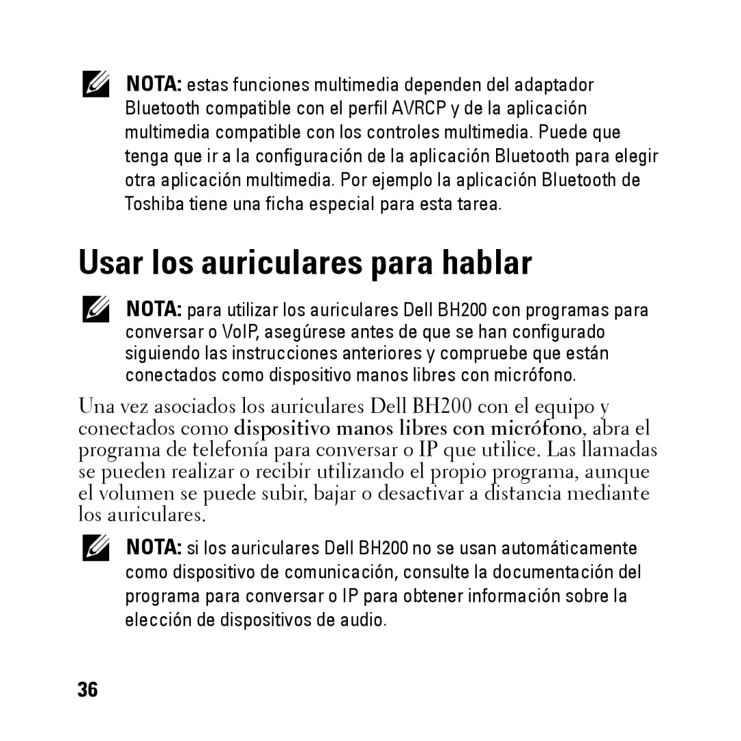 Dell BH200 owner manual Usar los auriculares para hablar 