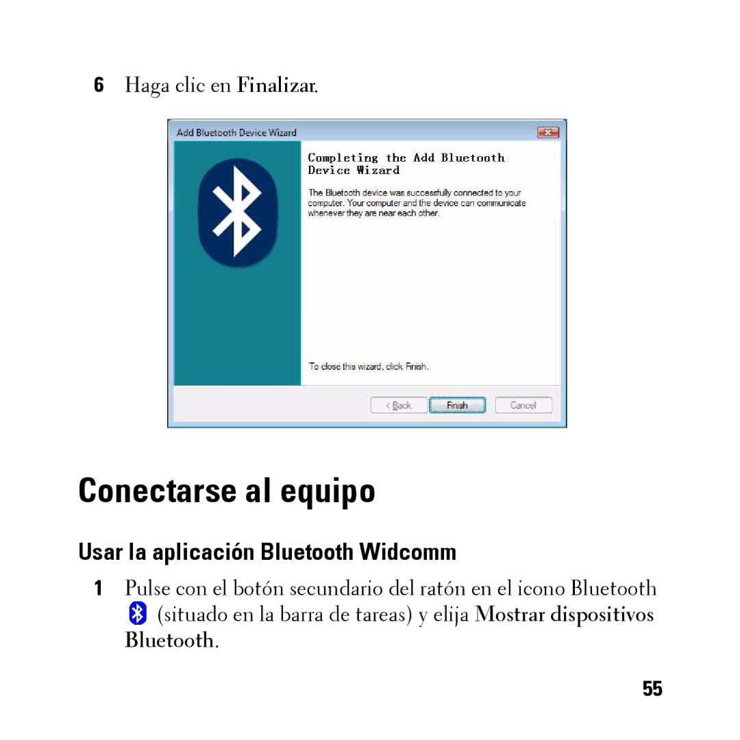 Dell BH200 owner manual Haga clic en Finalizar 