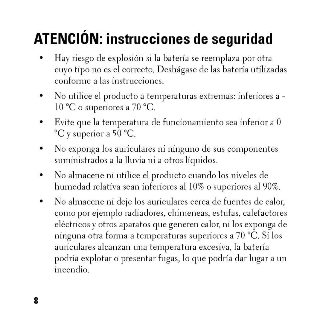 Dell BH200 owner manual Atención instrucciones de seguridad 