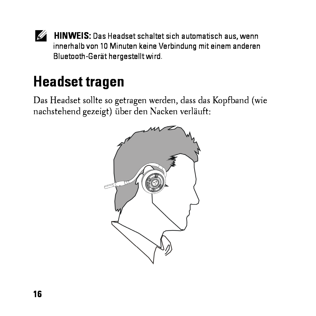 Dell BH200 owner manual Headset tragen 
