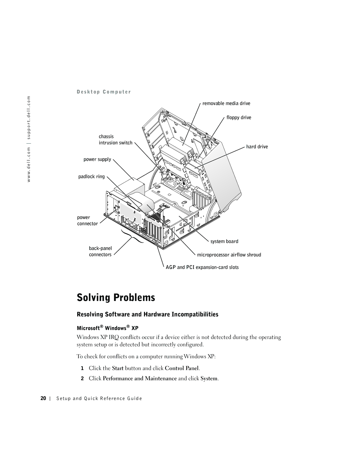 Dell C0931 manual Solving Problems, Resolving Software and Hardware Incompatibilities 