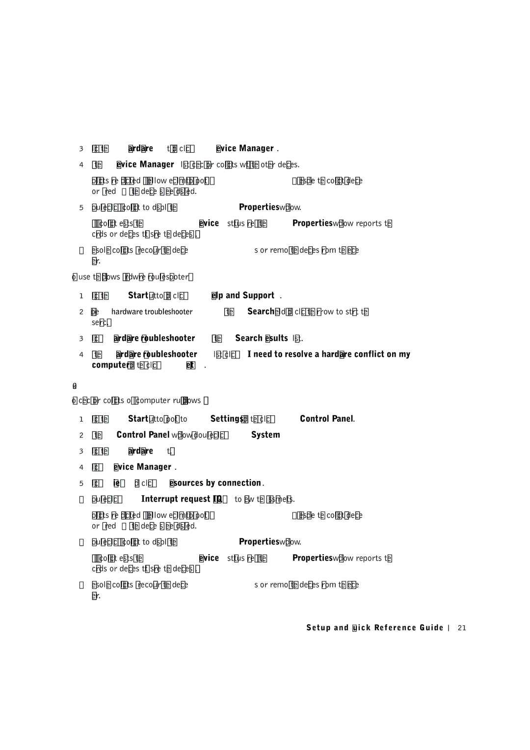 Dell C0931 manual Setup and Quick Reference Guide 