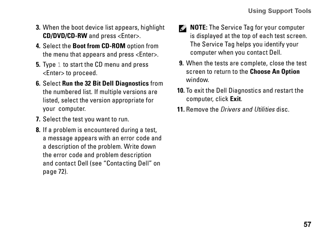 Dell P06F001, C1RXR, 1569 setup guide Remove the Drivers and Utilities disc 