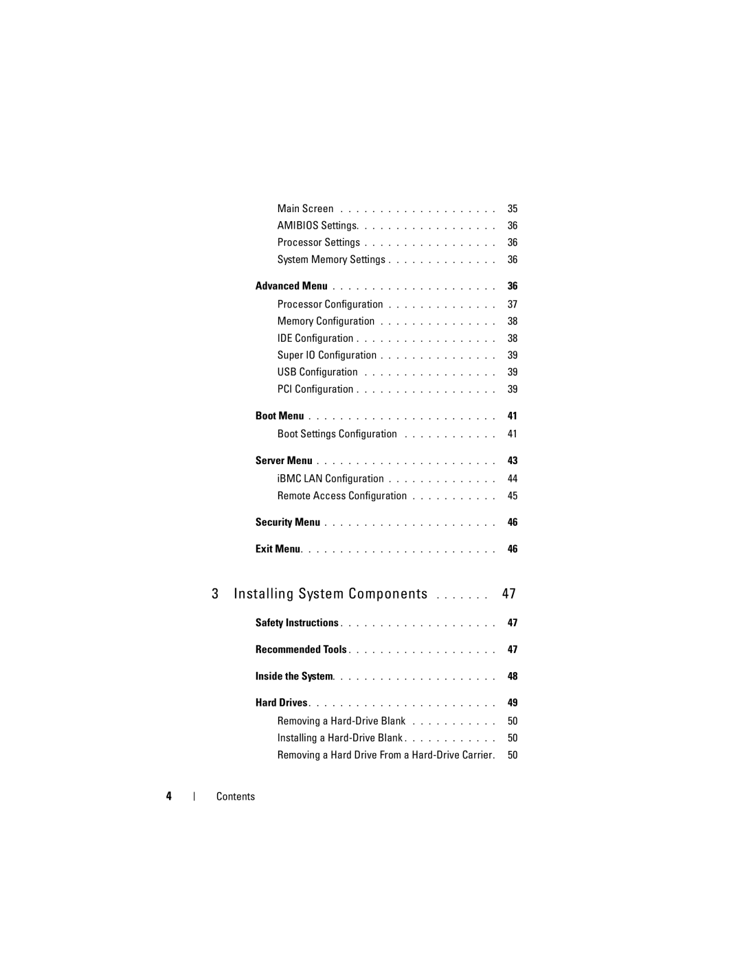 Dell C2100 owner manual Installing System Components 