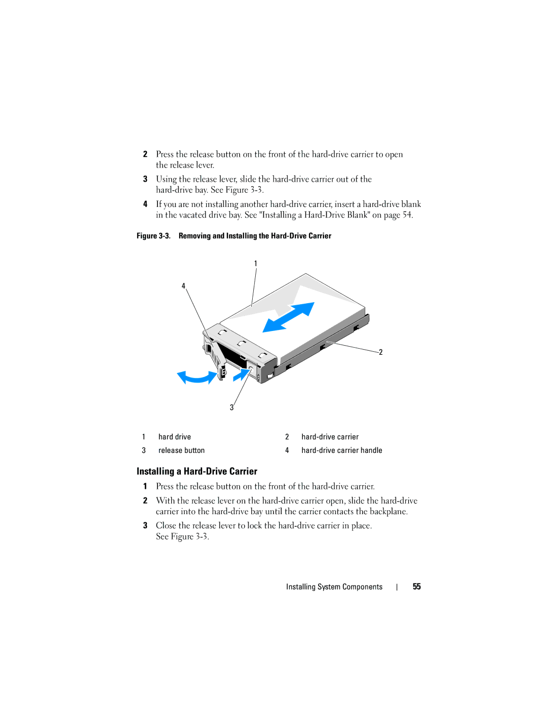 Dell C2100 owner manual Installing a Hard-Drive Carrier 